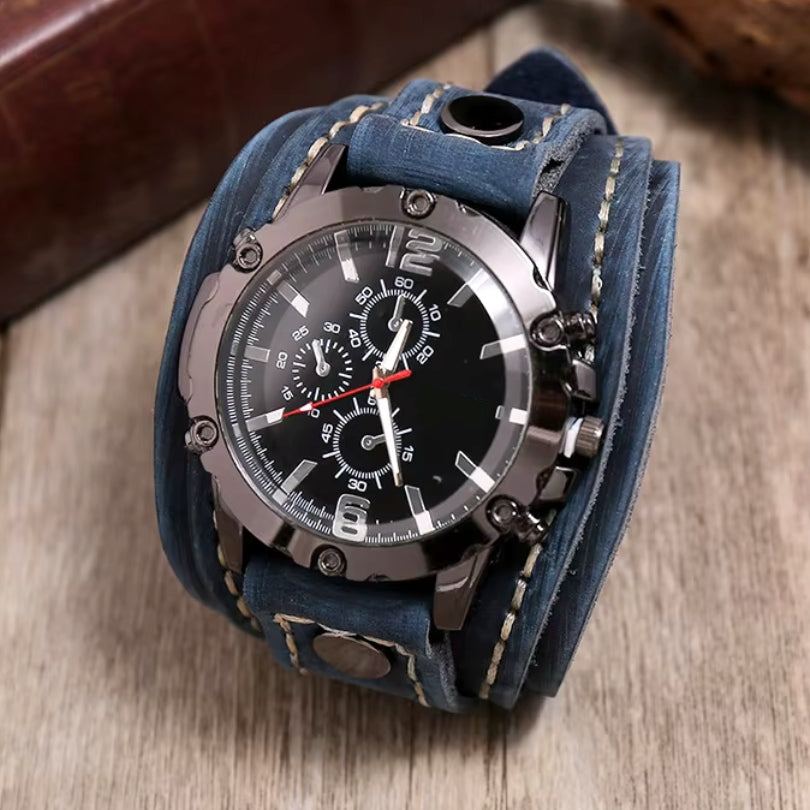 Men's "Cavalier" Leather Watch