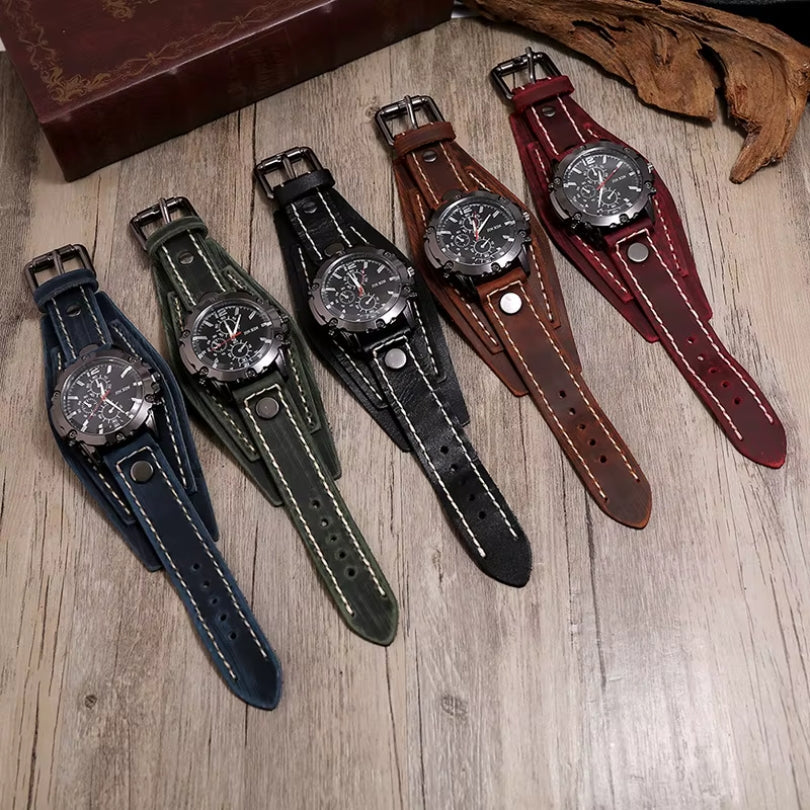 Men's "Cavalier" Leather Watch