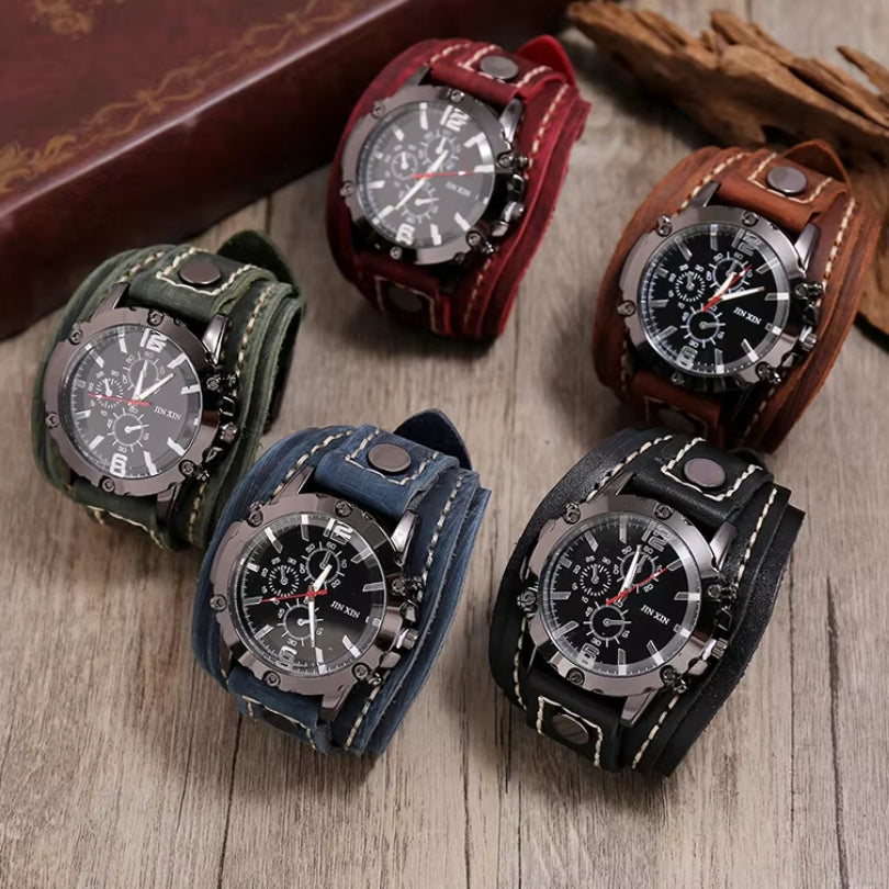 Men's "Cavalier" Leather Watch