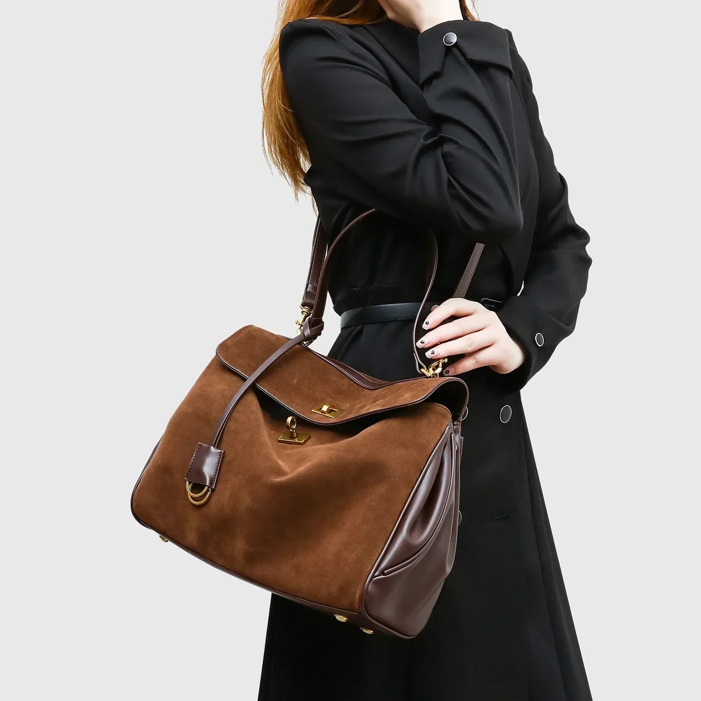 Juliette Genuine Suede Handbag