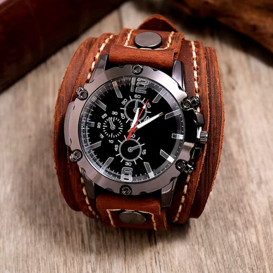 Men's "Cavalier" Leather Watch