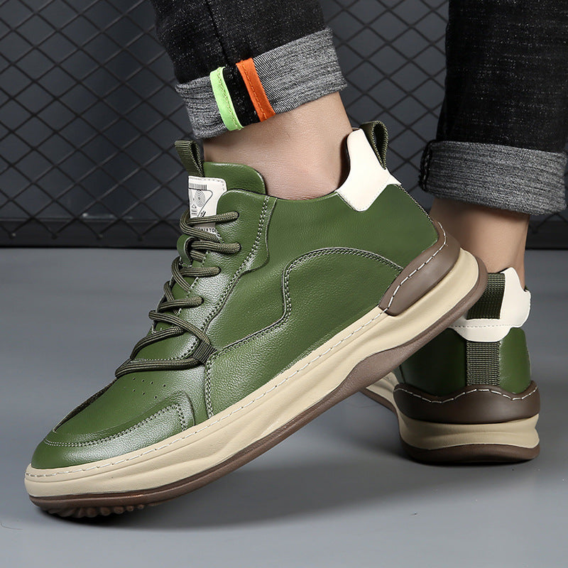 Noble Italiana Leather Hi-Top Trainers